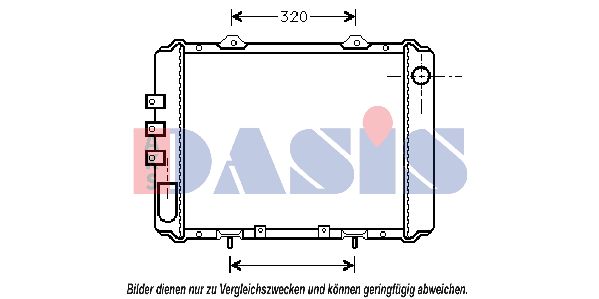 AKS DASIS Радиатор, охлаждение двигателя 072040N